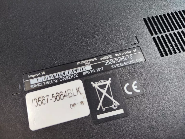 LAPTOP DELL INSPIRON 15, ZASILACZ