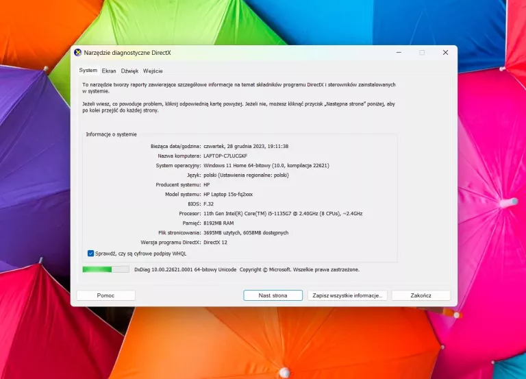 LAPTOP HP 15S-FQ2009NW I5 1135G7 8GB 512GB SSD IRIS XE