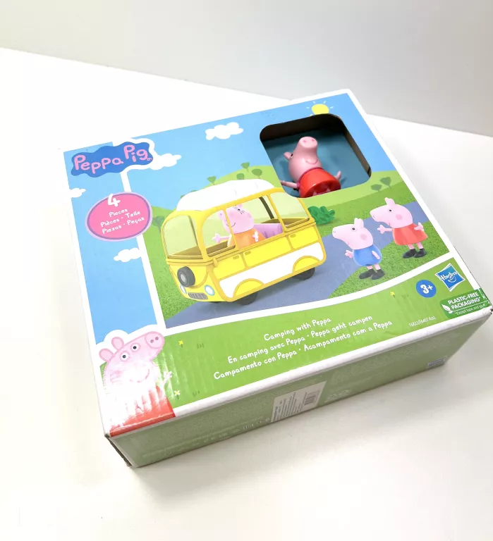 FIGURKI ŚWINKA PEPPA GEORGE MAMA ŚWINKA + AUTOBUS ZESTAW HASBRO
