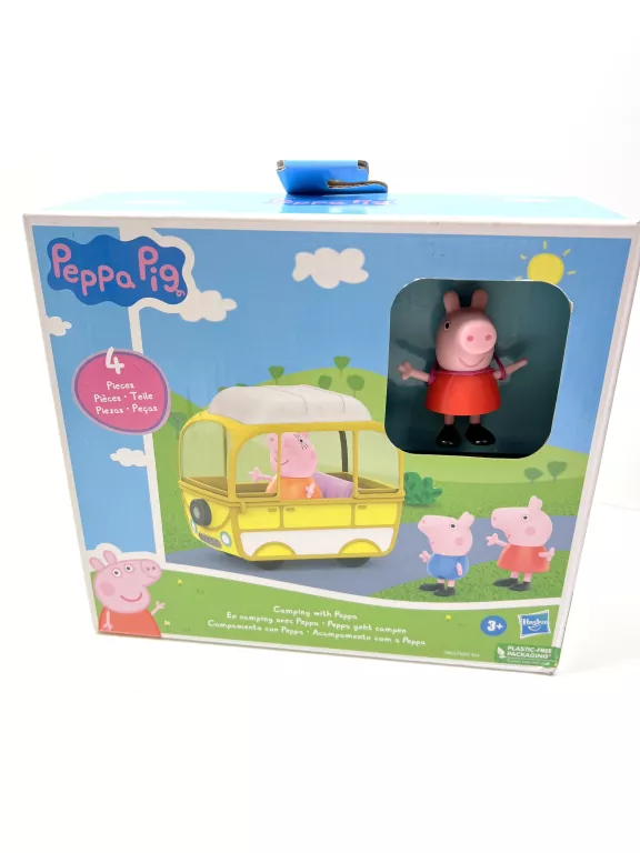 FIGURKI ŚWINKA PEPPA GEORGE MAMA ŚWINKA + AUTOBUS ZESTAW HASBRO