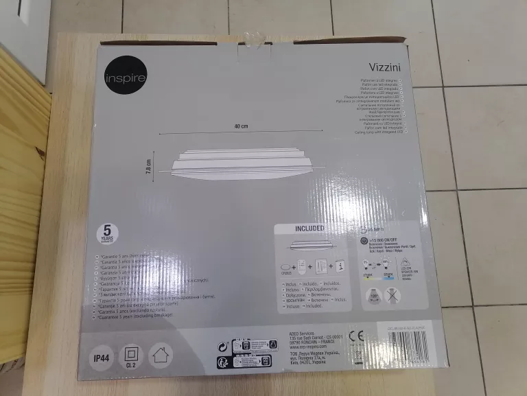 PLAFON INSPIRE VIZZINI 40CM W PUDEŁKU