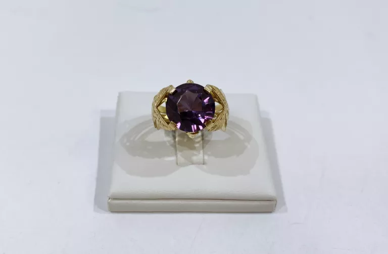 ZŁOTY PIERŚCIONEK Z AMETYSTEM 585 6,6G R.21