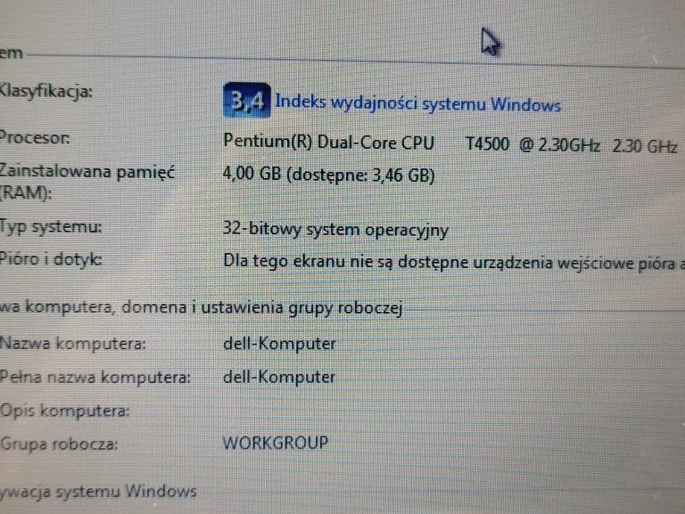 LAPTOP DELL N5030 15,6 " INTEL PENTIUM DUAL-CORE 4 GB / 320 GB