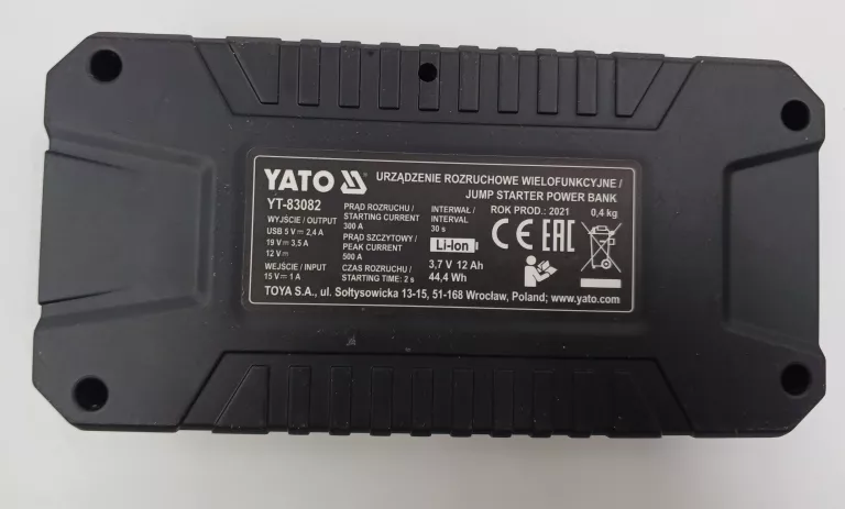 URZĄDZENIE ROZRUCHOWE/POWERBANK YATO YT-83082