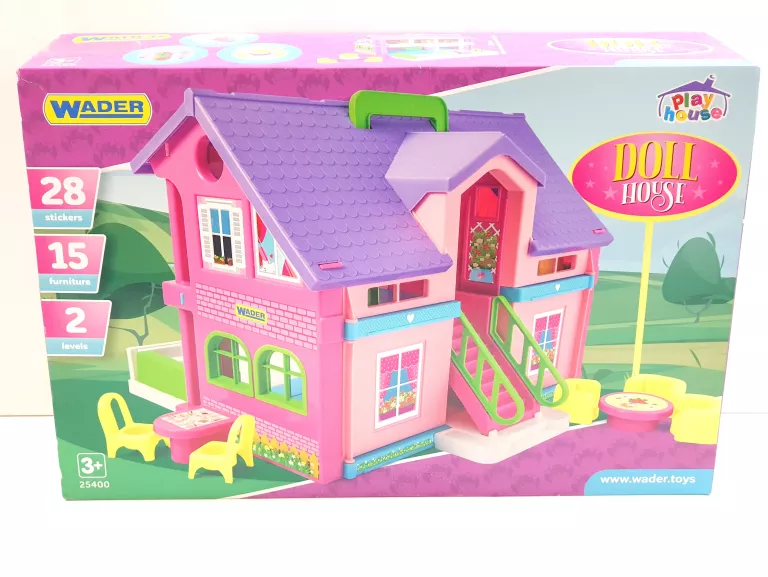 WADER 25400 DOMEK DLA LALEK PLAY HOUSE 2-PIĘTROWY