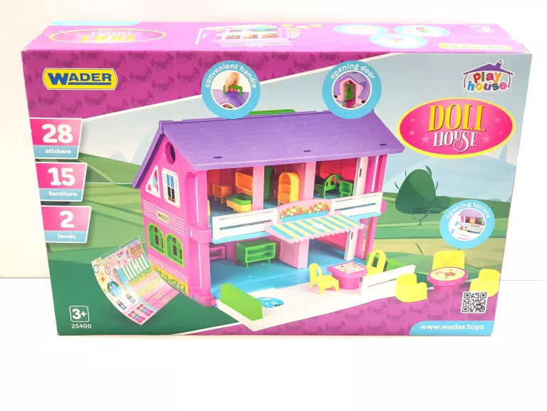 WADER 25400 DOMEK DLA LALEK PLAY HOUSE 2-PIĘTROWY