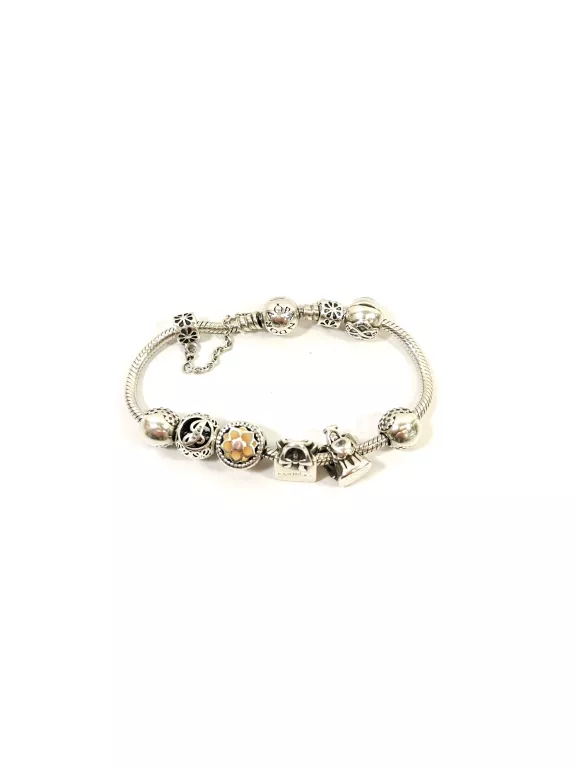 BRANSOLETKA PANDORA + 8 CHARMS