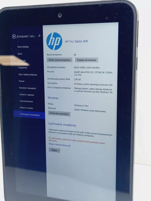 HP PRO TABLET 408 G1 8.0 LTE 2/32GB Z3736F WINDOWS