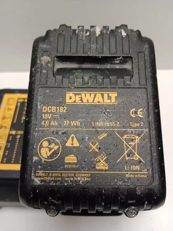 ŁADOWARKA DEWALT DCB105 + BATERIA DEWALT DCB182 4AH