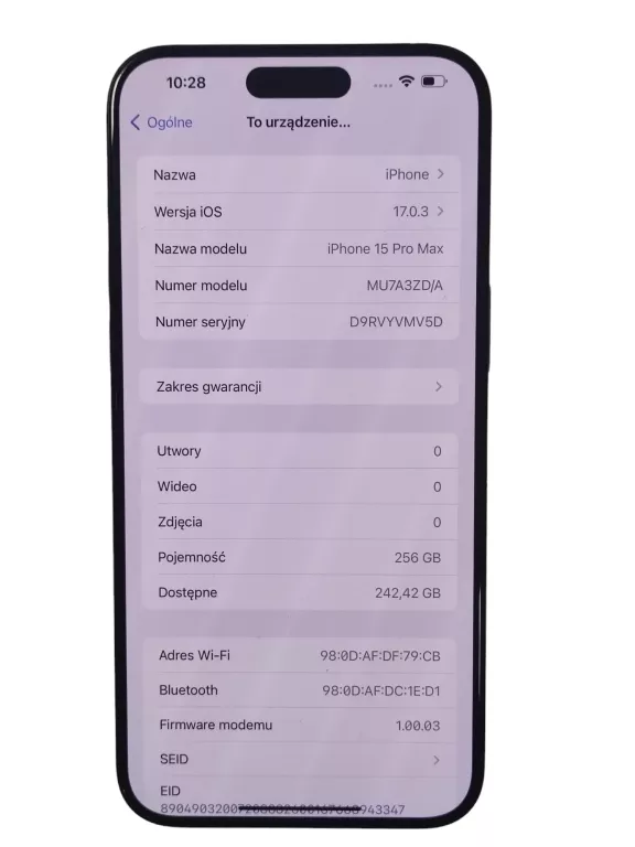 APPLE IPHONE 15 PRO MAX 8 GB / 256 GB