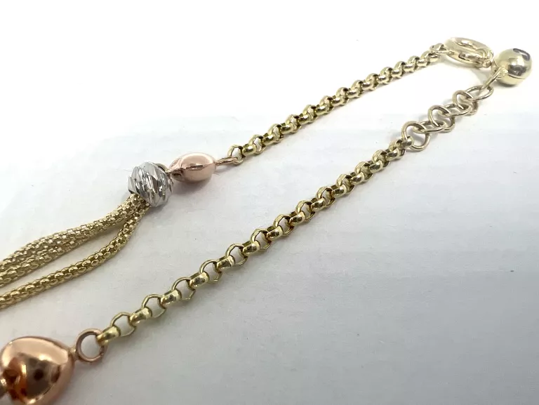 ZŁOTA BRANSOLETKA KŁÓDKA CHANEL 585 19CM