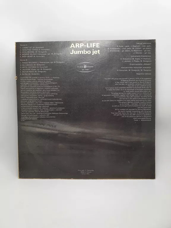 WINYL JUMBO JET LP ARP-LIFE