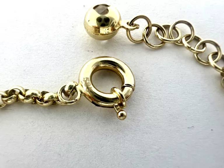 ZŁOTA BRANSOLETKA KŁÓDKA CHANEL 585 19CM