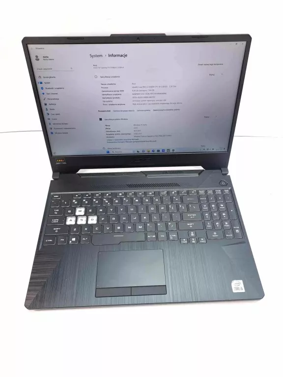 LAPTOP ASUS TUF FX506L 15 " INTEL CORE I5 8 GB / 512 GB/