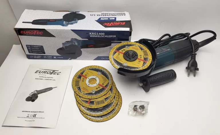 SZLIFIERKA KĄTOWA EUROTEC KAG1400 KOMPLET 1500W