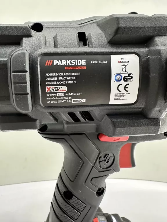 KLUCZ UDAROWY PARKSIDE PASSP 20-LI A3 KOMPLET