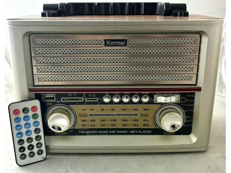 RADIO SIECIOWO-BATERYJNE AM, FM, SW KEMAI MD-1705BT