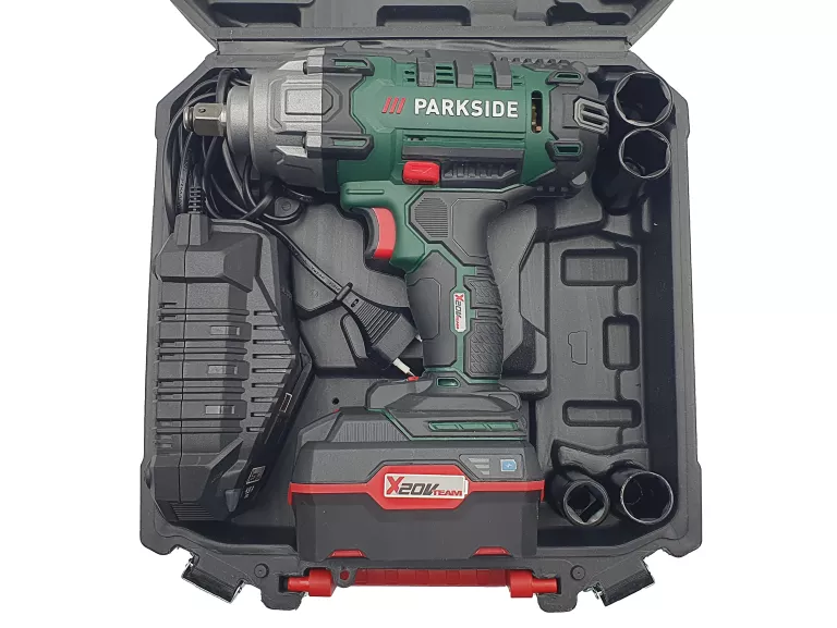 KLUCZ UDAROWY PARKSIDE PASSK 20-LI A1 20V 400NM - KOMPLET, STAN IDEALNY!