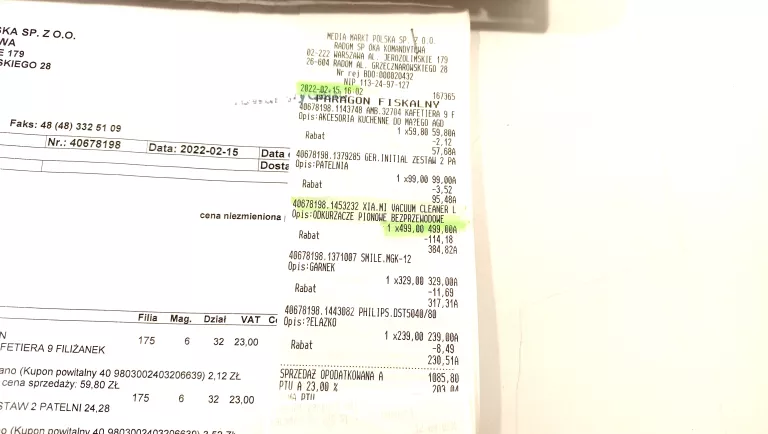 ODKURZACZ XIAOMI MI VACUUM CLEANER LIGHT