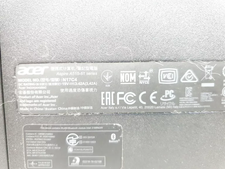 ACER ASPIRE 5 A515-51G-57TQ 4GB/1TB HDD I5-7200U 940MX
