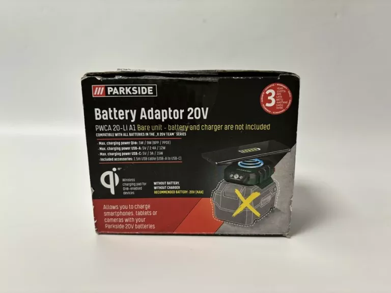 ZŁĄCZKA ADAPTER DO AKUMULATORA PARKSIDE PWCA 20-LI A1
