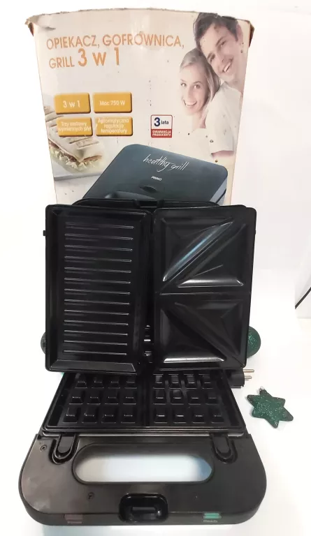 OPIEKACZ GOFROWNICA GRILL PRIMO CWG3PL 750 W