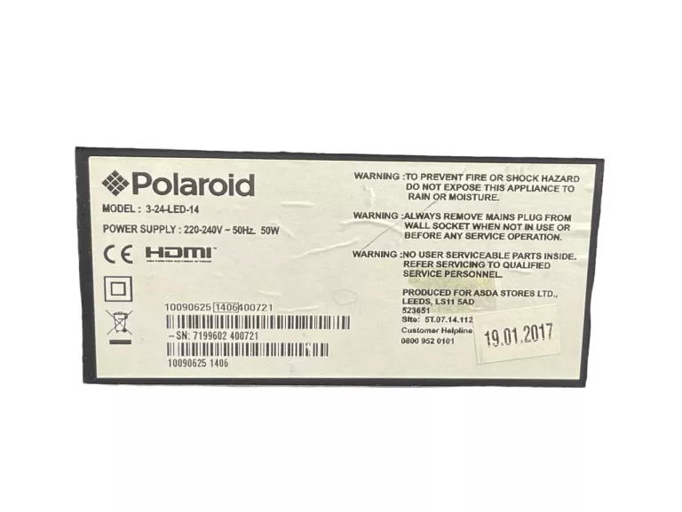 TV POLAROID 3-24-LED-14 BRAK PILOTA