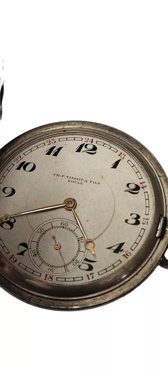 SREBRNY ZEGAREK KIESZONKOWY, CH. F. TISSOT & FILS, LOCLE