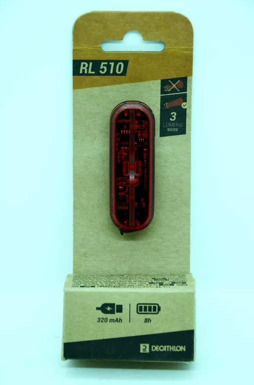 LAMPKA ROWEROWA LED ELOPS RL 510 TYLNA USB DECATHLON