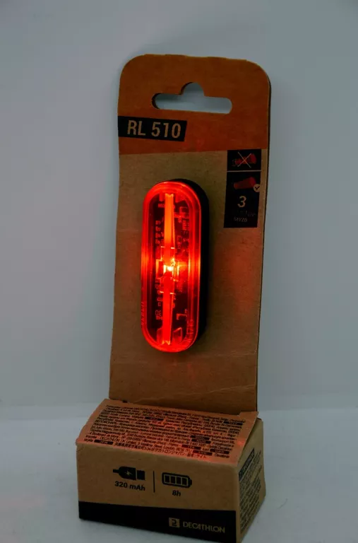 LAMPKA ROWEROWA LED ELOPS RL 510 TYLNA USB DECATHLON