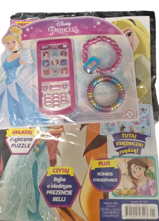 GAZETKA KSIĘŻNICZKA DISNEY 1/24 + PEREŁKOWY ZESTAW Z TELEFONEM