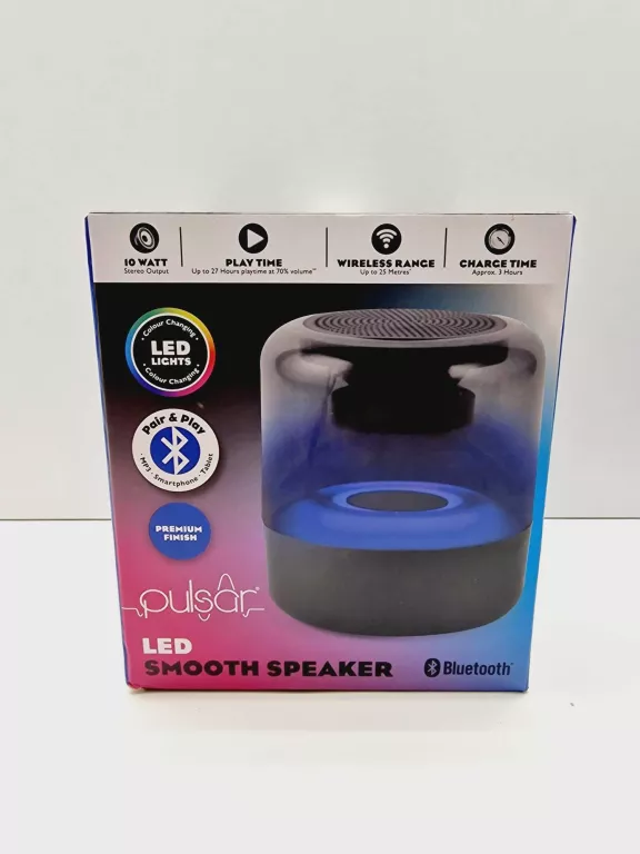 GŁOŚNIK PULSAR LED SMOOTH BLUETOOTH SPEAKER 10W