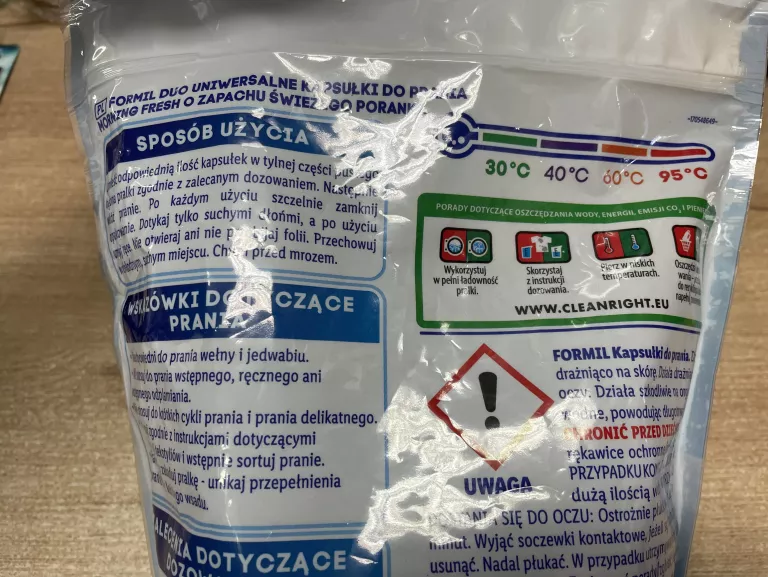 FORMIL DUO KAPSUŁKI DO PRANIA USUWANIE PLAM 30 SZT