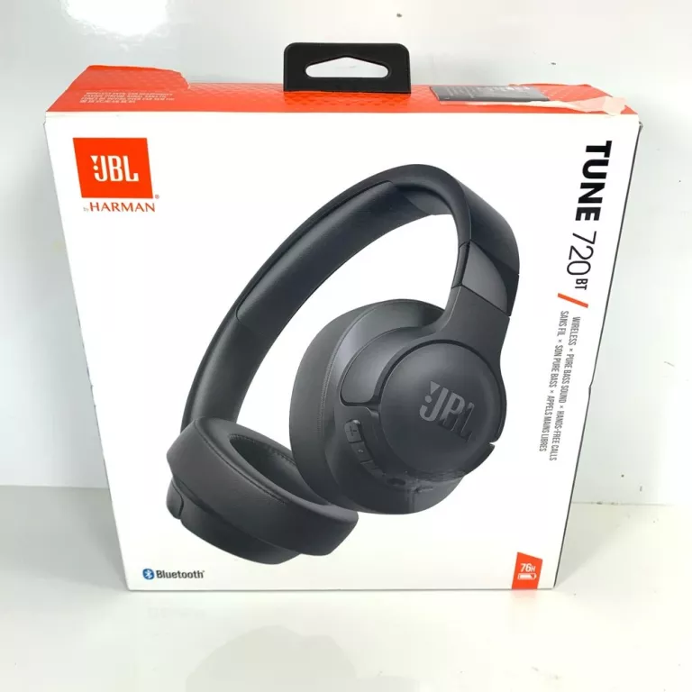 SŁUCHAWKI JBL TUNE 720 BT PUDEŁKO CZARNE