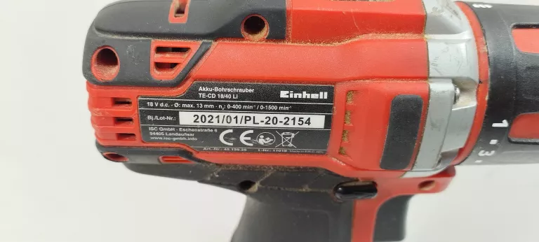 WKRĘTARKA EINHELL TE-CD 18/40 + AKU 4.0AH BN