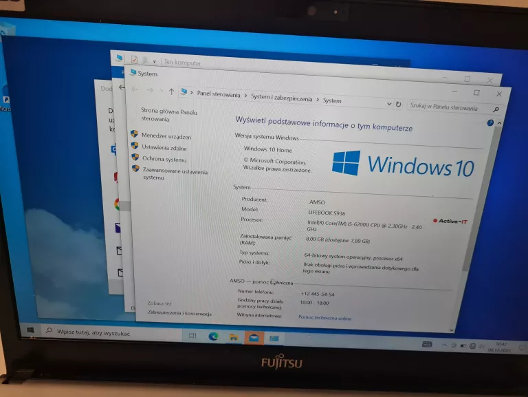 LAPTOP FUJITSU LIFEBOOK S936