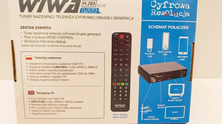 TUNER DEKODER TV WIWA H.265 LITE DVB-T2
