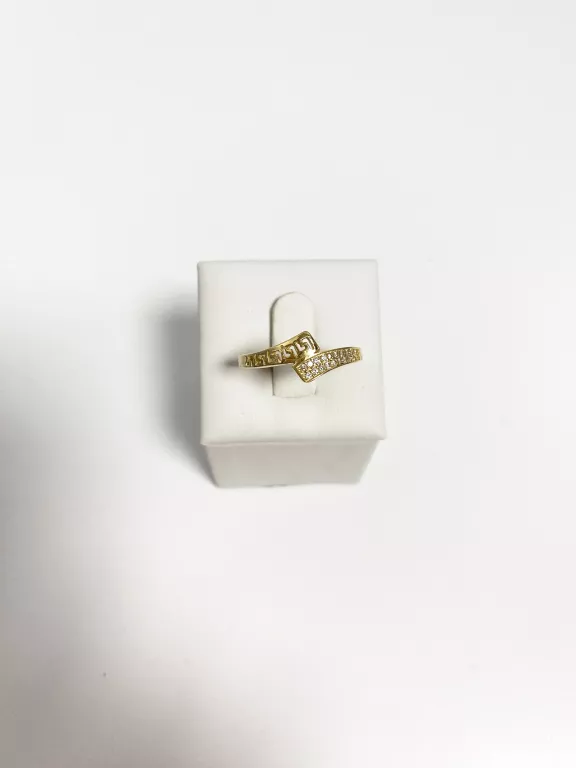 ŚLICZNY 14K ZŁOTY PIERŚCIONEK Z GRECKIM WZOREM