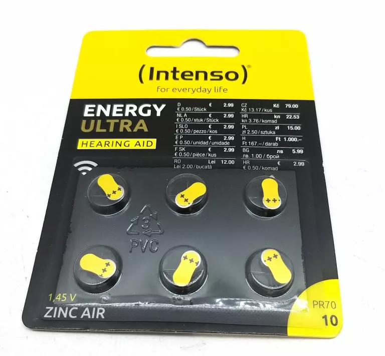 BATERIE INTENSO ZINC AIR ENERGY ULTRA ŻÓŁTE
