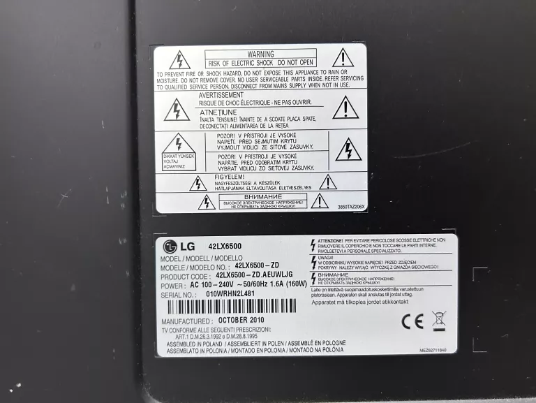 TV LG 42LX6500-ZD