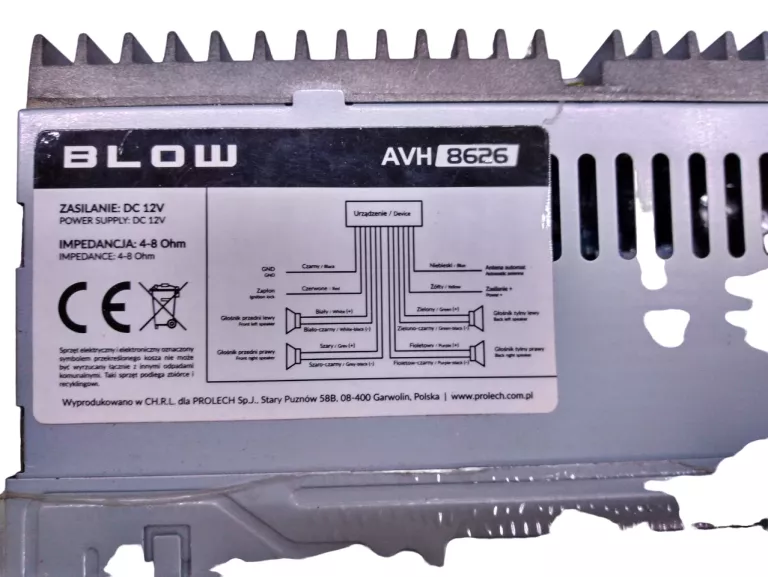 RADIO SAMOCHODOWE BLOW AVH8626
