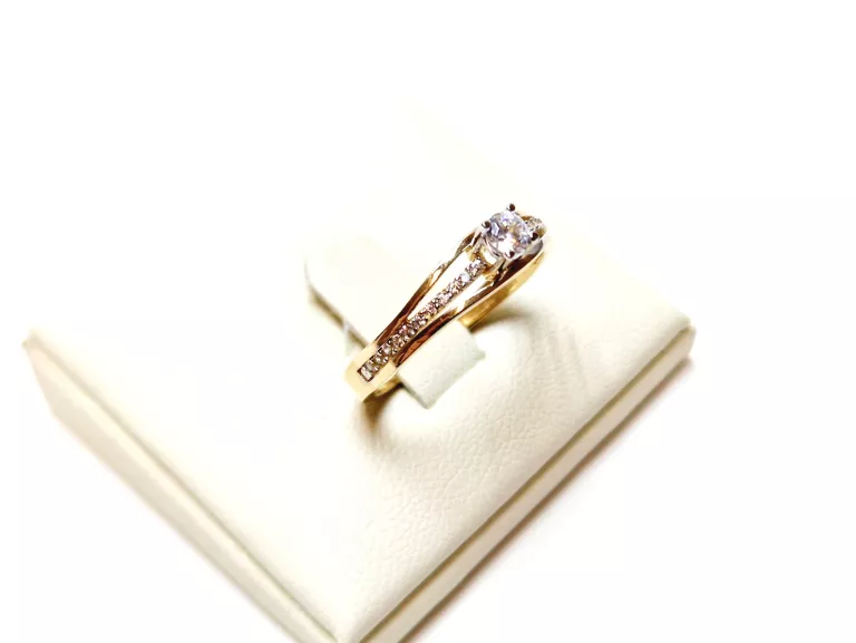 ZŁOTY ŚLICZNY PIERŚCIONEK [585, 2,08G, R.18]