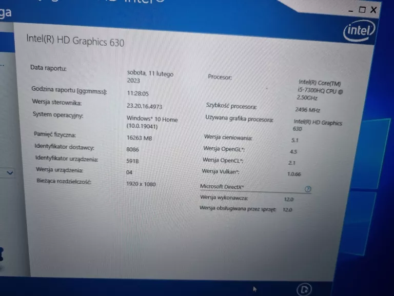 LAPTOP HP OMEN 7265NGW WIN10/16GB RAM/1TB SSD