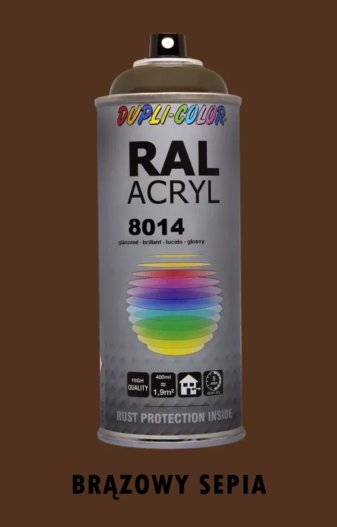 RAL 8014 POŁYSK MOTIP SPRAY FARBA AKRYL SPRAY