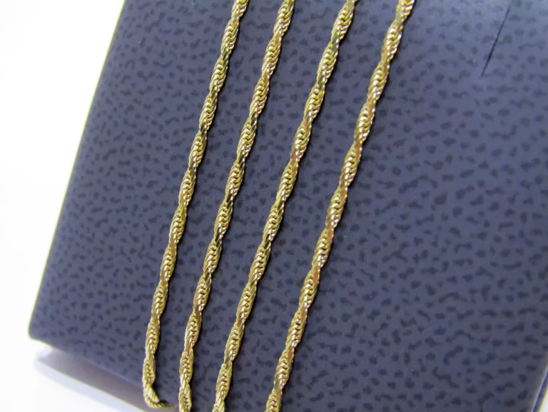 PRZEŚLICZNY ZŁOTY ŁAŃCUSZEK 585 45CM