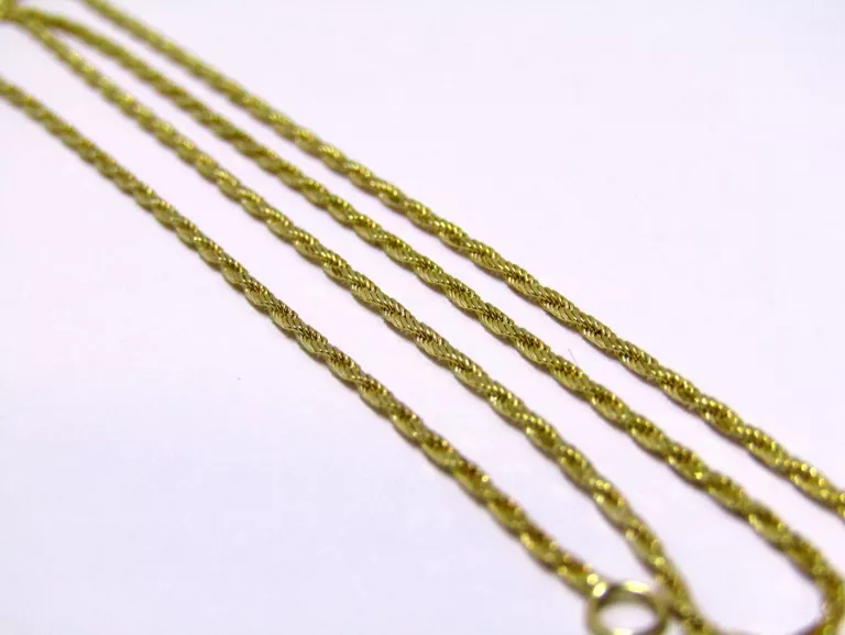 PRZEŚLICZNY ZŁOTY ŁAŃCUSZEK 585 45CM