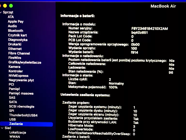 APPLE MACBOOK AIR 13.6 M2 8GB 256SSD 2022 SZARY