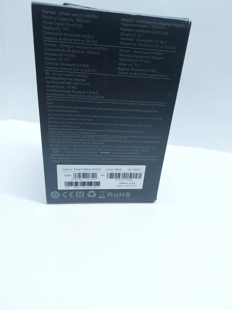okazja-smartwatch-lenovo-hw25h-pud-kolor-czarny