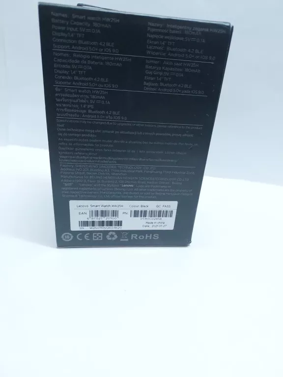 okazja-smartwatch-lenovo-hw25h-pud-kolor-czarny