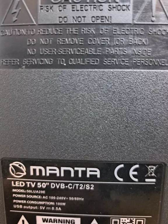 TELEWIZOR MANTA 50LUA29E LED 50'' 4K UHD KOMPLET!
